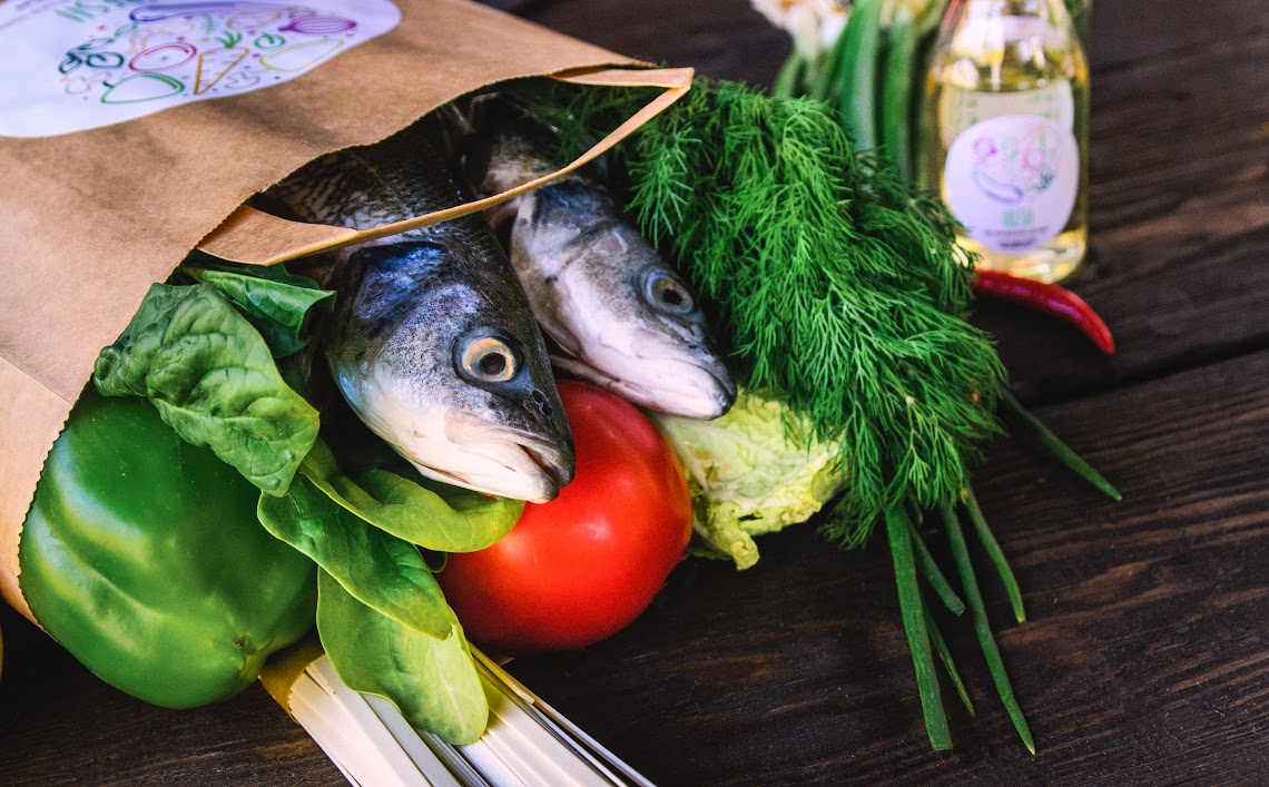 рыба и овощи 
