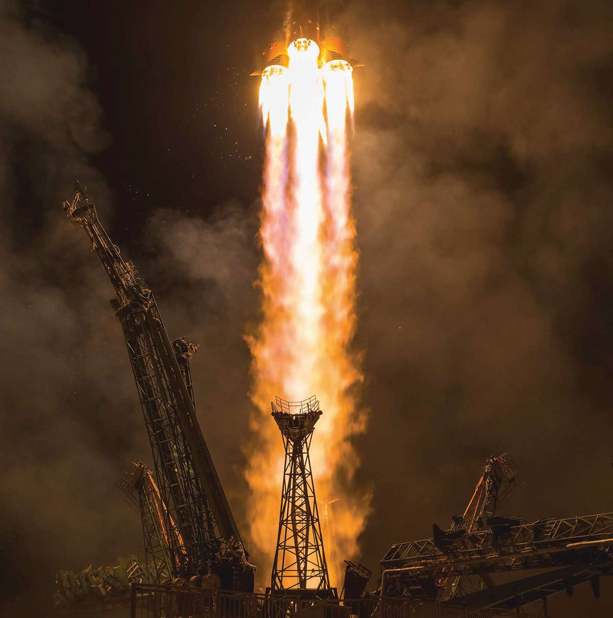 Запуск ракеты «Союз».