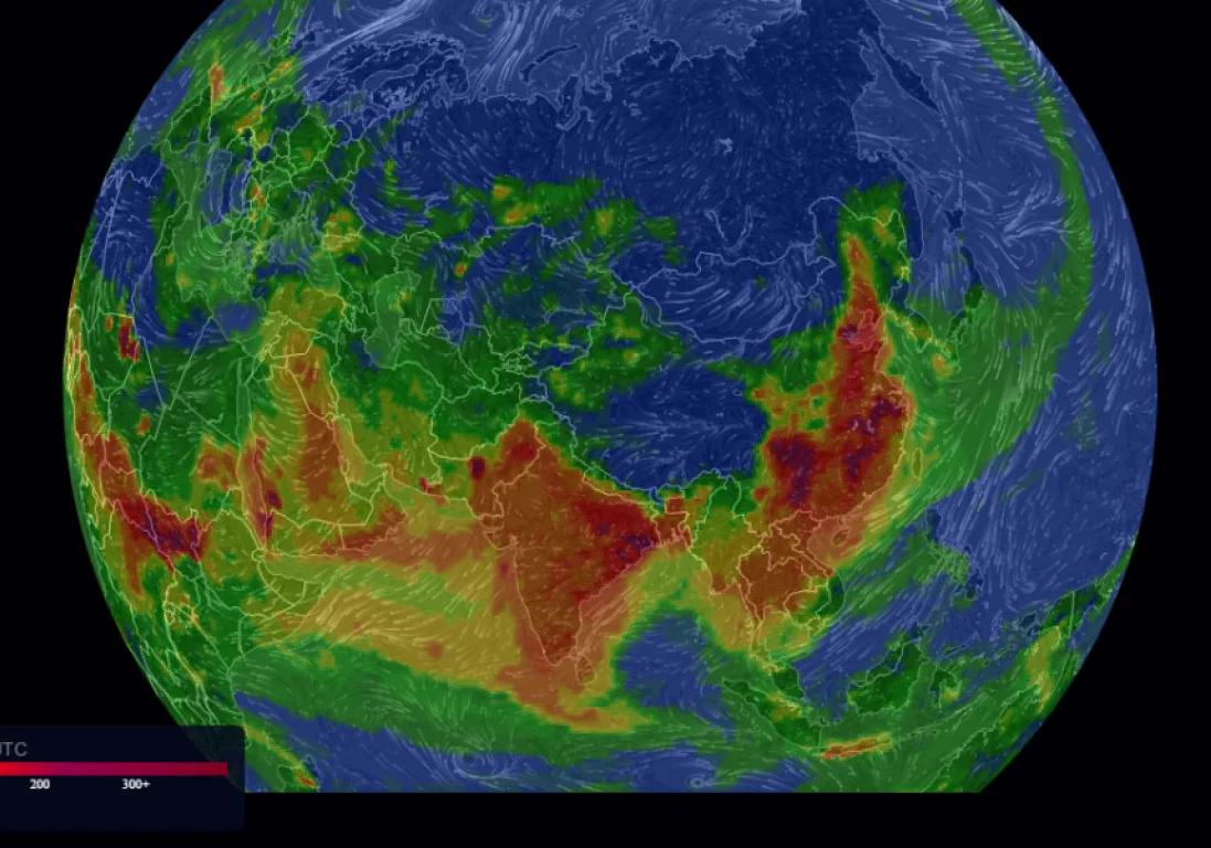 3D-карта загрязнения воздуха в реальном времени появилась в интернете