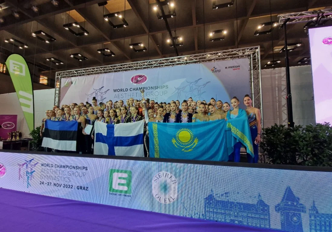 Сборная Казахстана по эстетической гимнастике заняла третье место на чемпионате мира