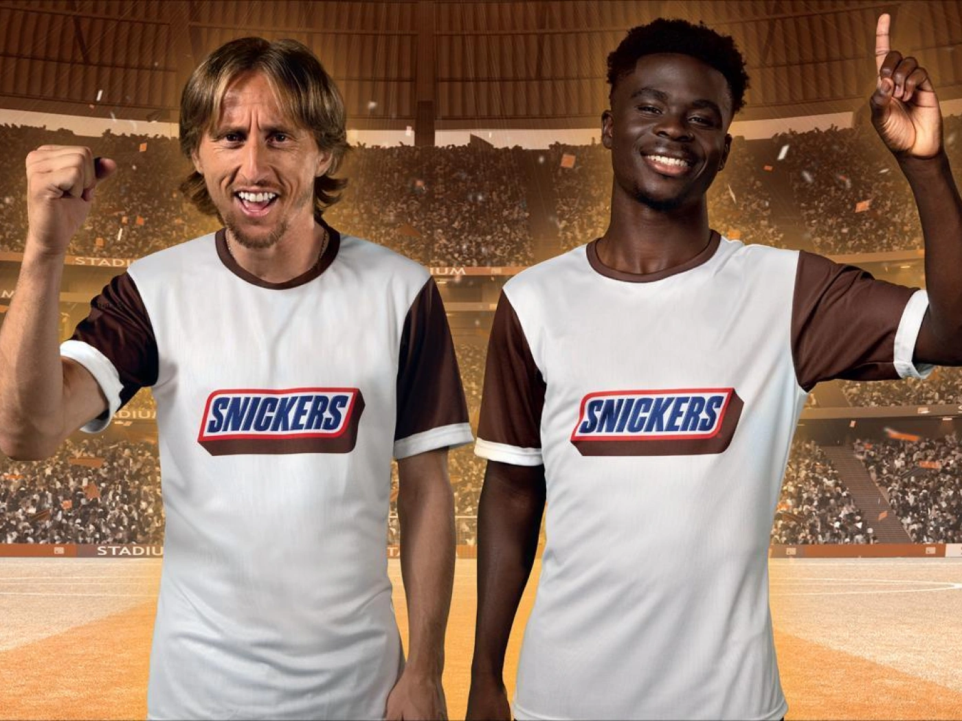 Футболисты Лука Модрич и Букайо Сака заключили партнерство со Snickers®️
