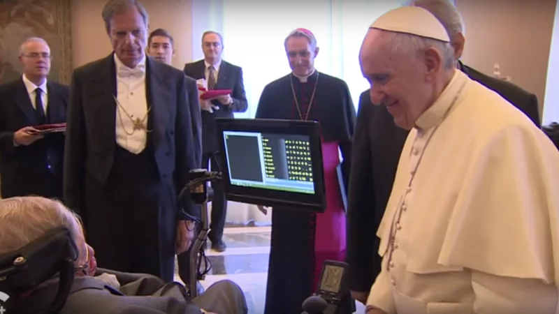 Папа Римский Франциск принял в Ватикане Стивена Хокинга