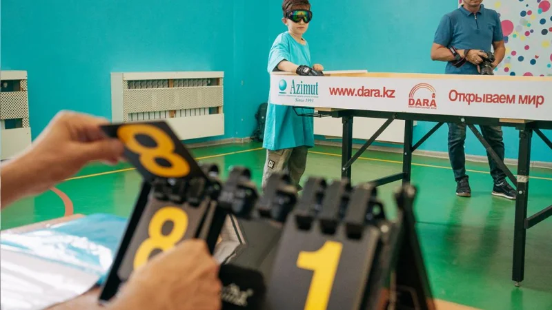 Первый в Казахстане турнир по шоудауну среди детей с нарушением зрения прошел в Алматы