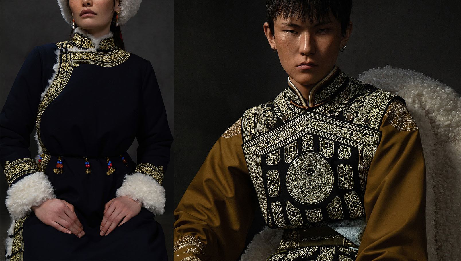 MICHEL&AMAZONKA. монгольская мода. дизайнеры Монголии. олимпийская форма Монголии. Visa Fashion Week Almaty. модный бренд из Монголии. современные монгольские дизайнеры. MICHEL&AMAZONKA Алмата. монгольский стиль. азиатская мода.