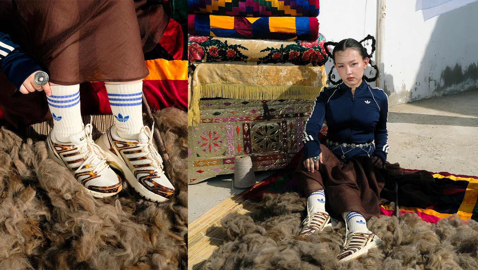 Айдана Меди. adidas. Ақтау. Маңғыстау. креатор. коллаборация. қазақ мәдениеті. шығармашылық. Adistar Control 5. Қазақстан.